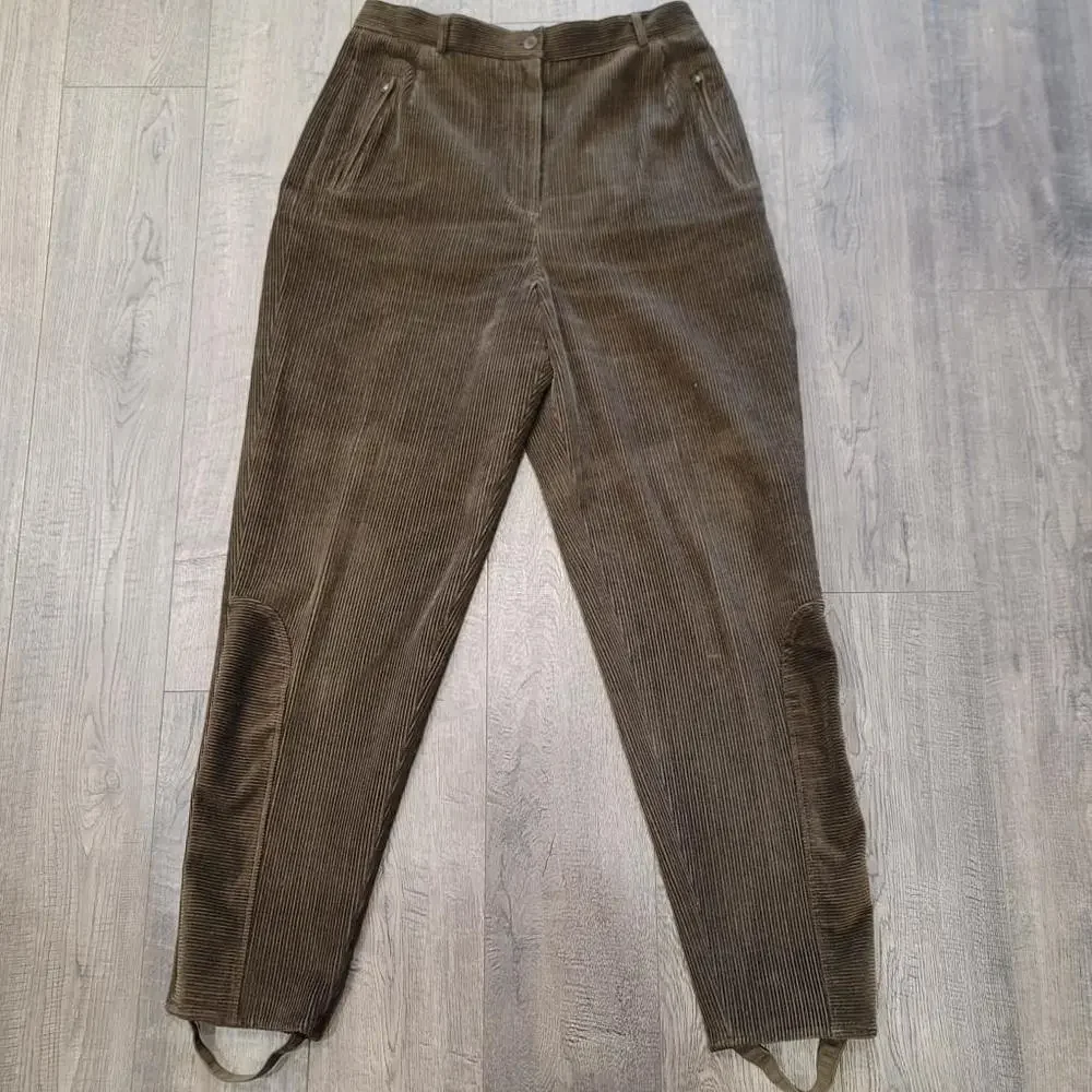 Women's J.Mclaughlin x Sanyo Corduroy Equestrian Riding Pants Size 12 - Picture 1 of 11